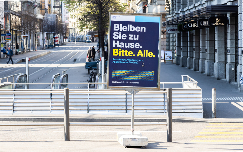 Plakat - Bahnhofstrasse 03 zrh covid 2