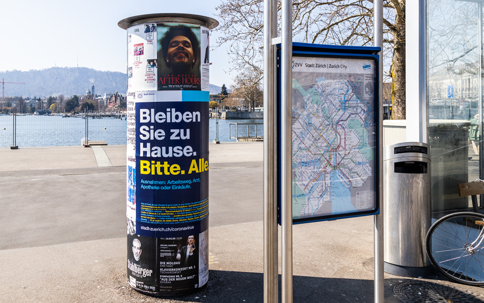 Plakat - litfasssaeule 07 zrh covid 2