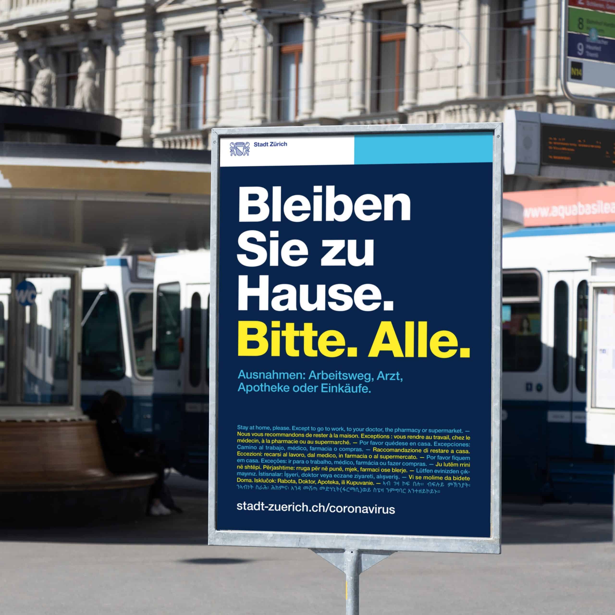 #BliibDihei 24-Stunden-Einsatz gegen Corona für die Stadt Zürich