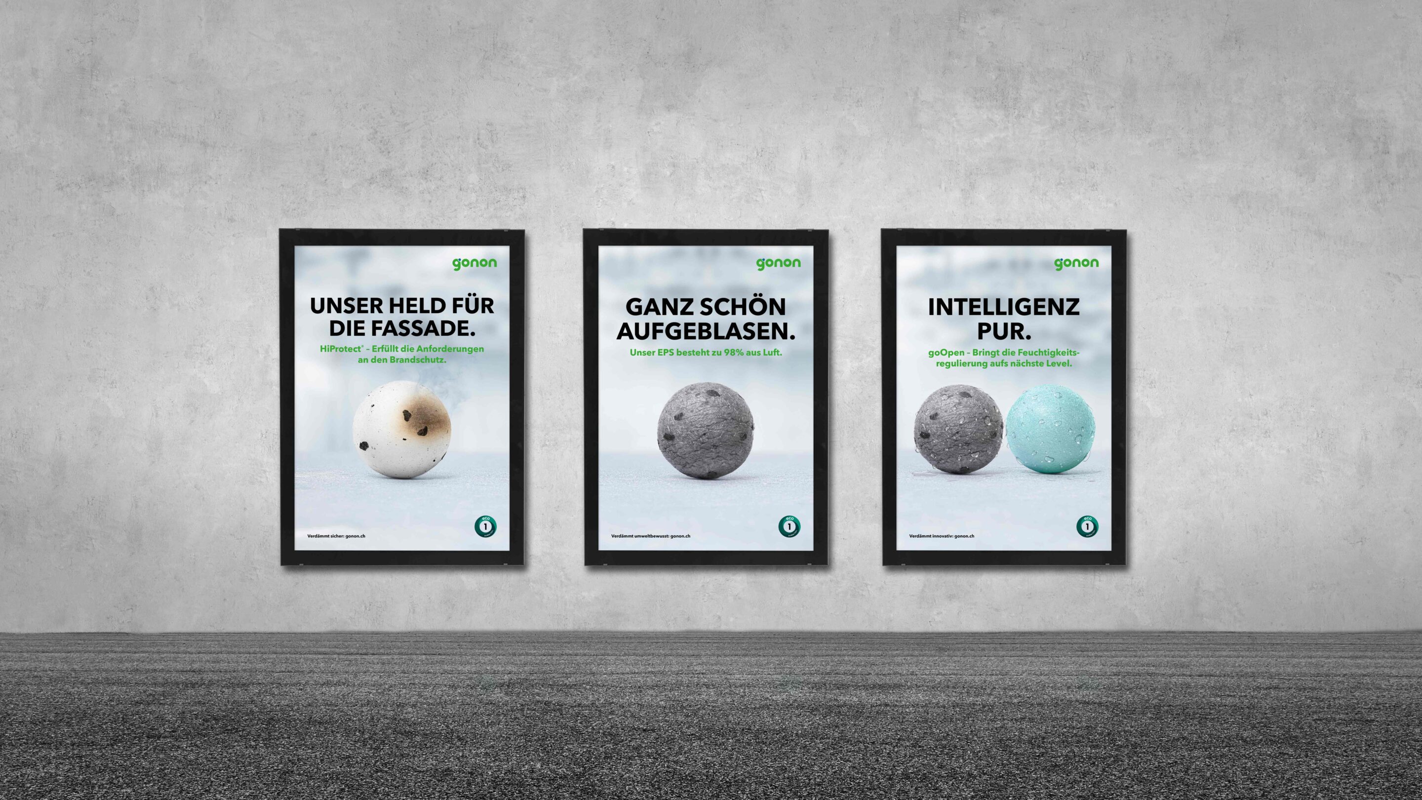 Gonon verdämmt gut EPS. Nahaufnahme Stüroporkugel