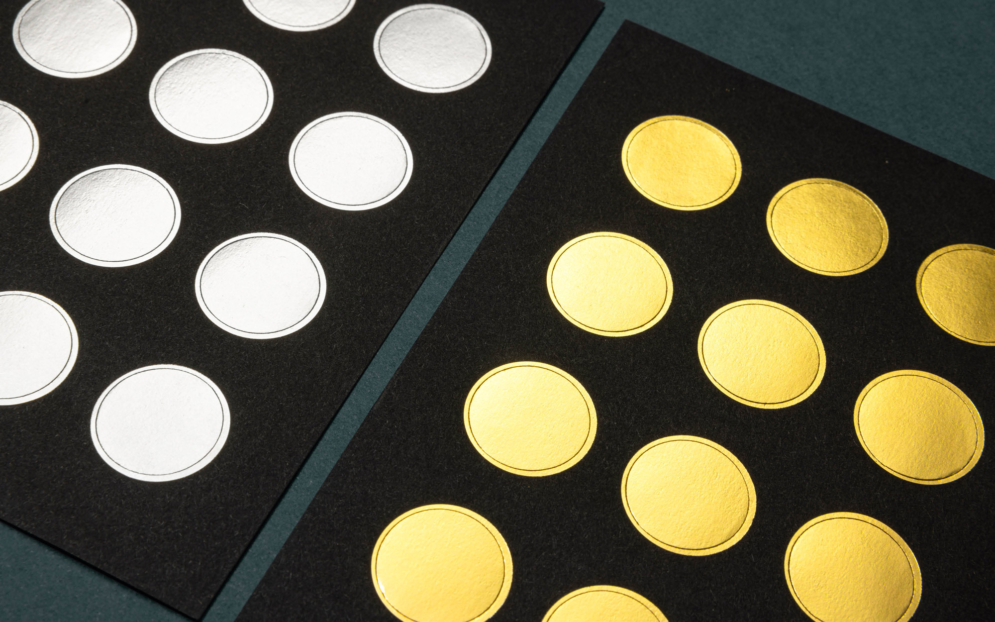 Packaging Gold und Platunum Stickerbogen für Courvert