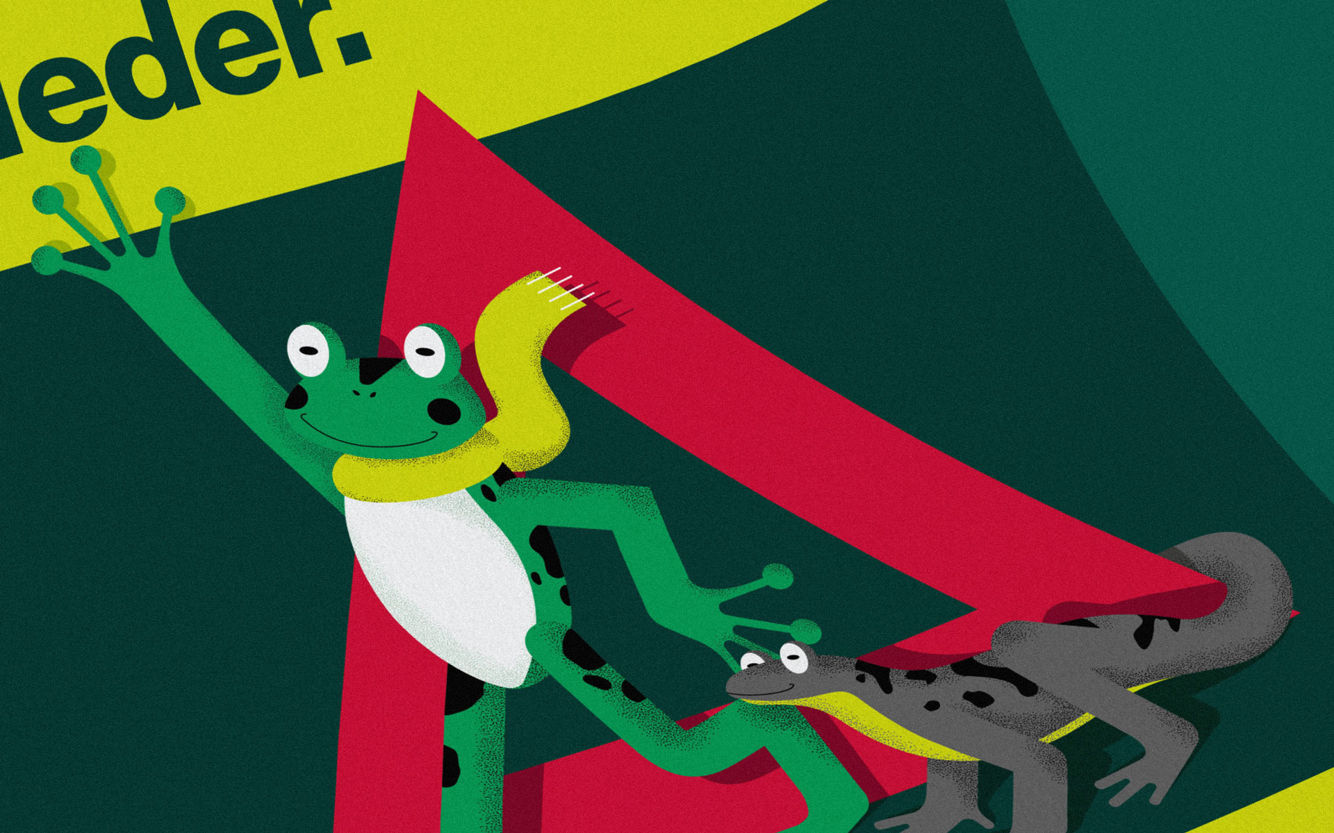 Grün Stadt Zürich Amphibienwanderung Plakat Detailansicht