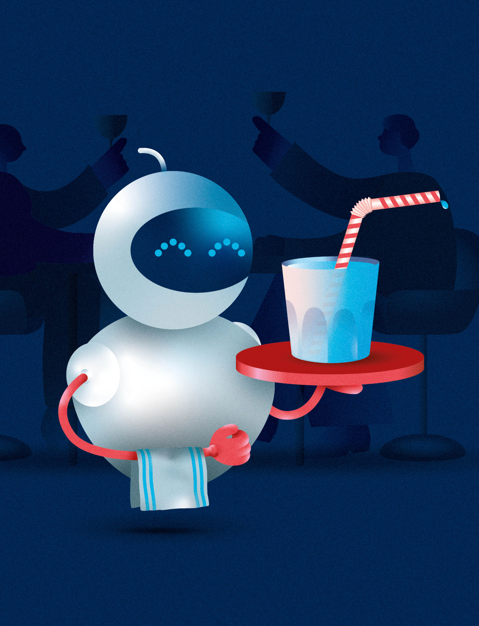 Wasserfact 9 Illustration von Roboter