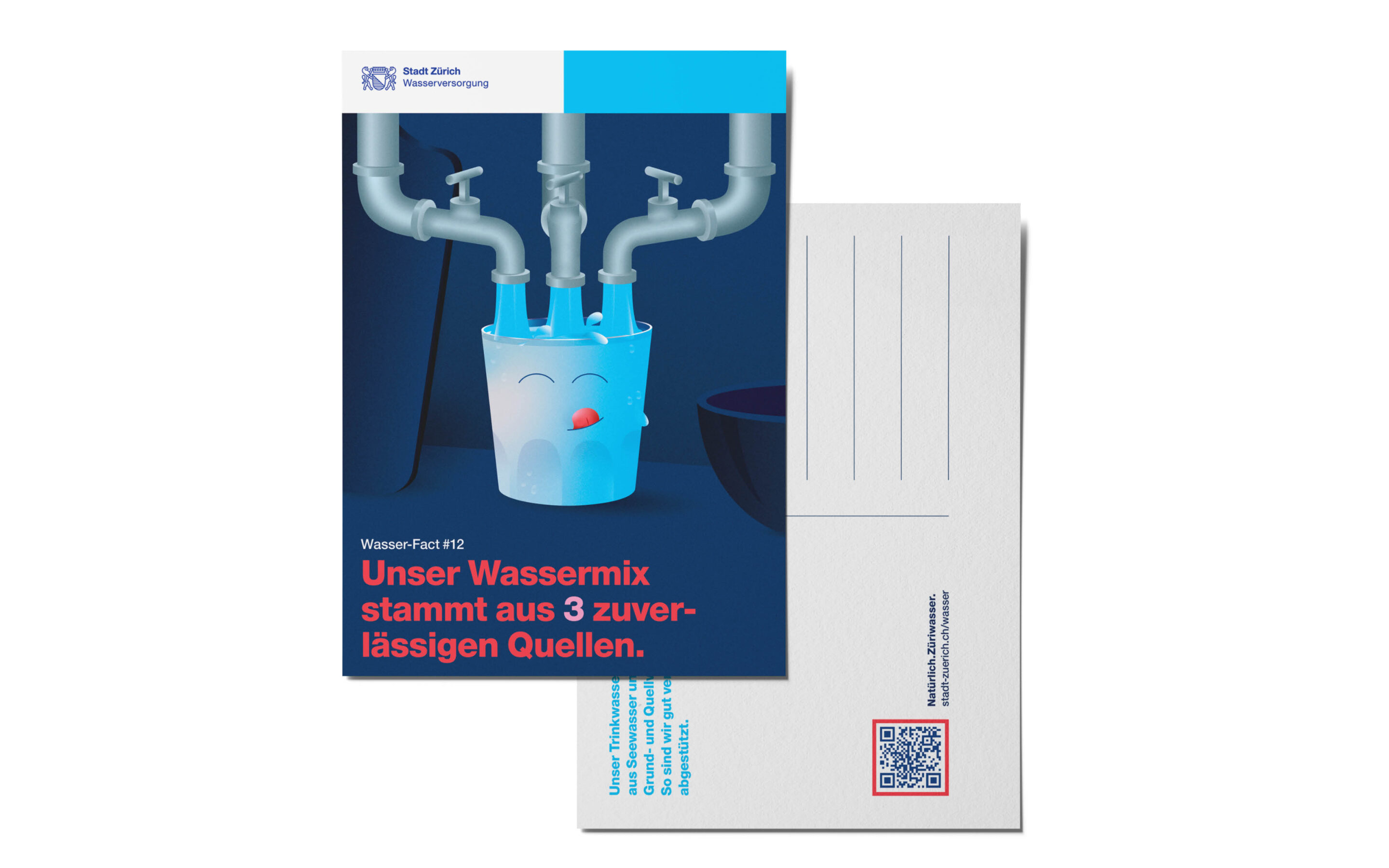 Wasserversorgung Stadt Zürich POstkarte