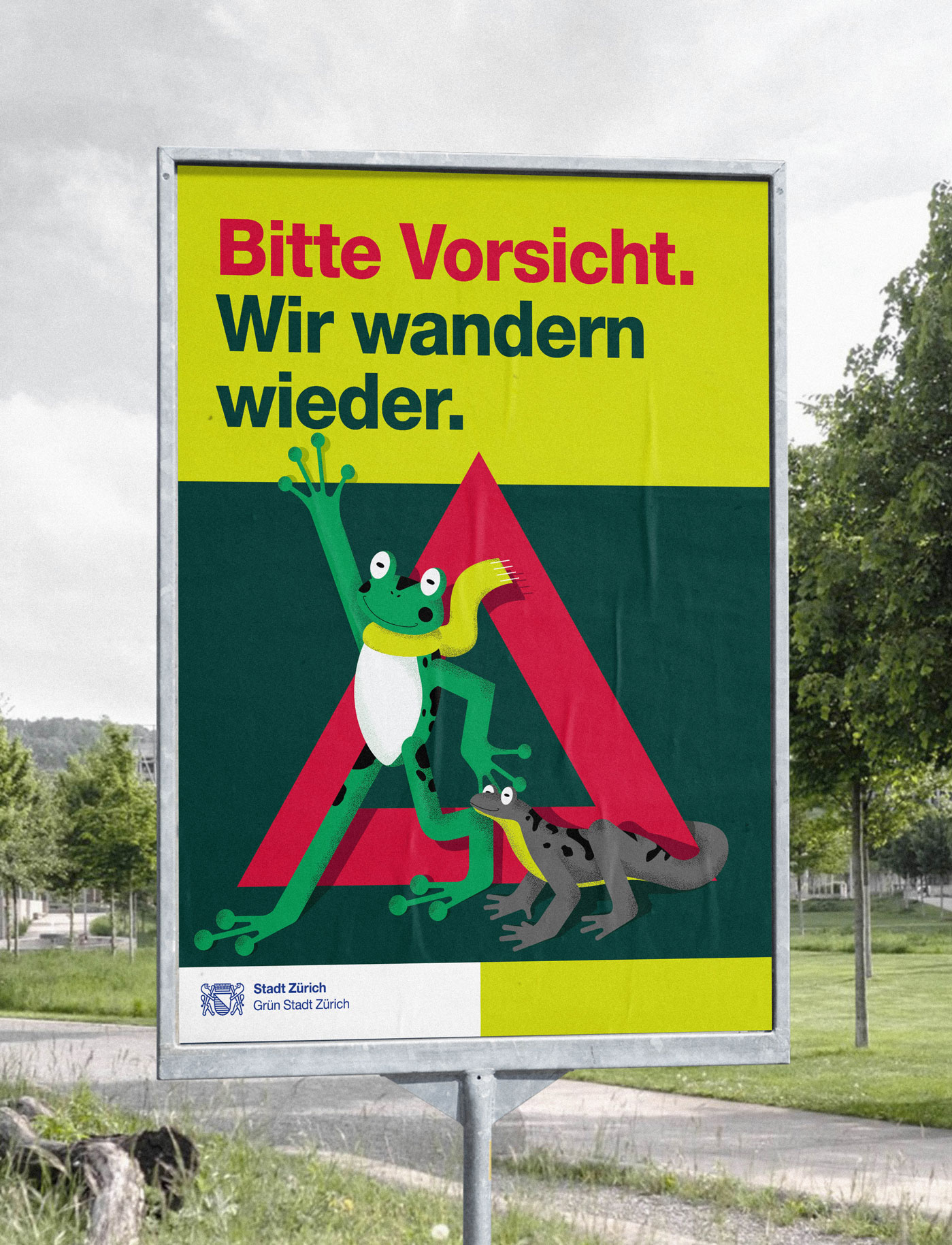 Grün Stadt Zürich Poster Amphibienwanderung