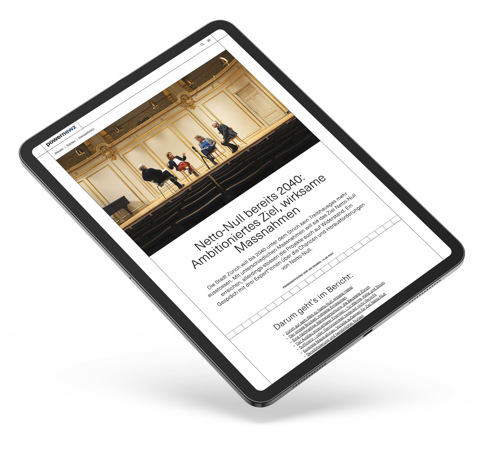 Artikel Netto Null für Powernewz
